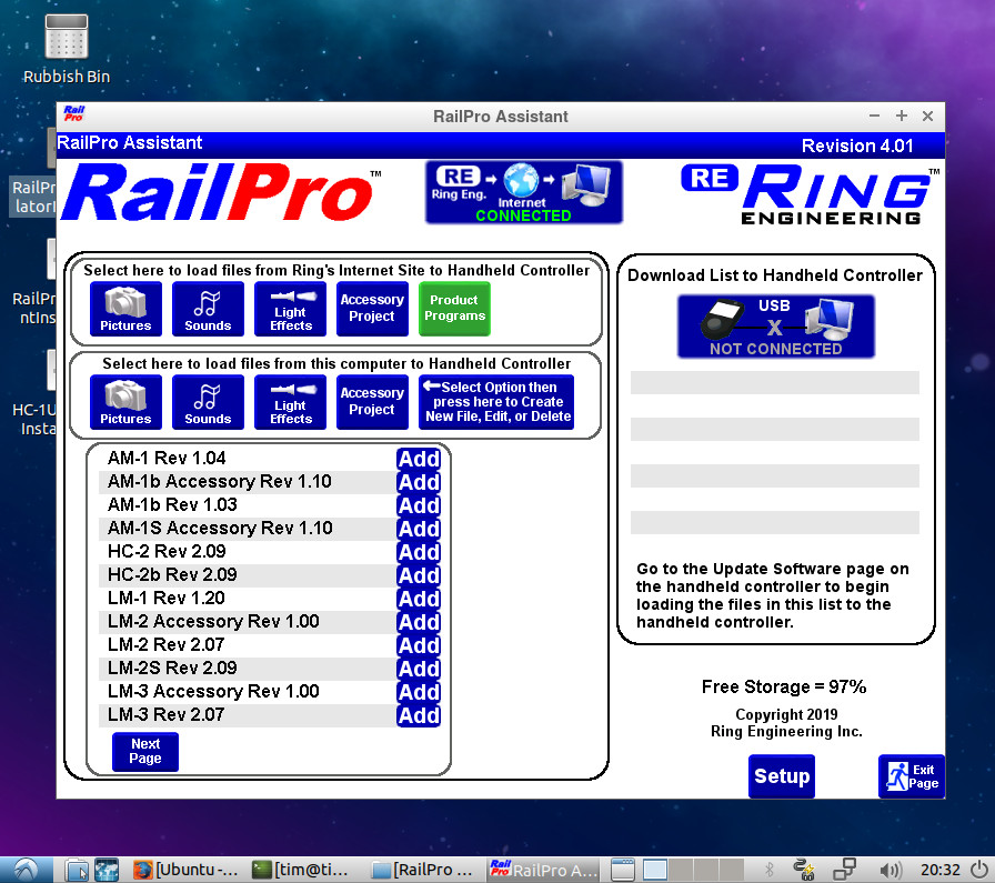 Lubuntu Wine RPA running no HC connected.jpg